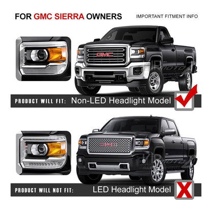 Autoparts LED Black Projector Headlights